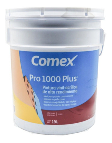 Imagen 1 de 1 de Pintura Vinil - Acrílica Blanca Comex Línea Pro1000 19 L