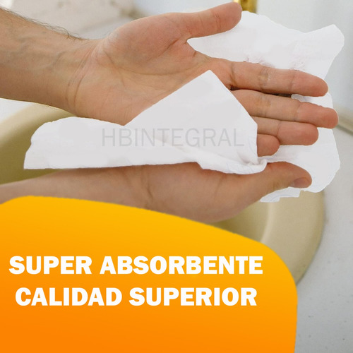 Imagen 2 de 5 de Toalla Intercalada Toallas Blanca + Q Elegante 20x24 X2500