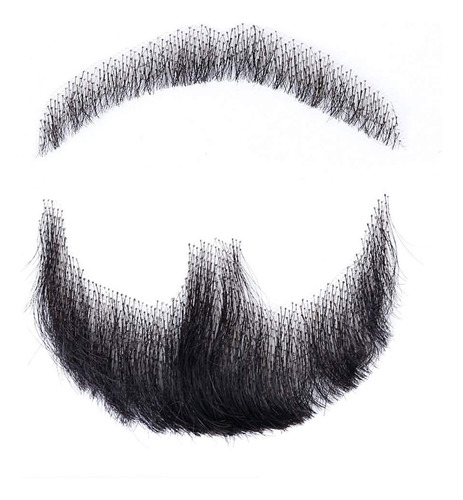 Disfraz De Pelo Humano Con Barba Y Bigote Postizos Para Adul