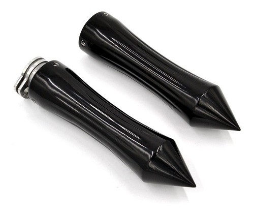 Imagen 2 de 10 de Puños Grips Vortex Para Motocicleta Negro O Cromado Harley, Honda, Yamaha 1 Pulgada