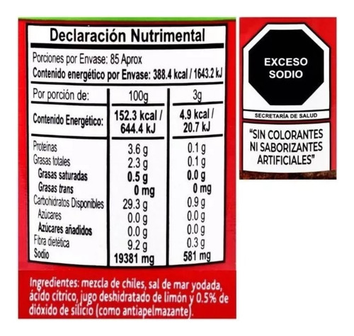 Chile En Polvo Tajín Clásico 3 Pzas De 255 G C/u