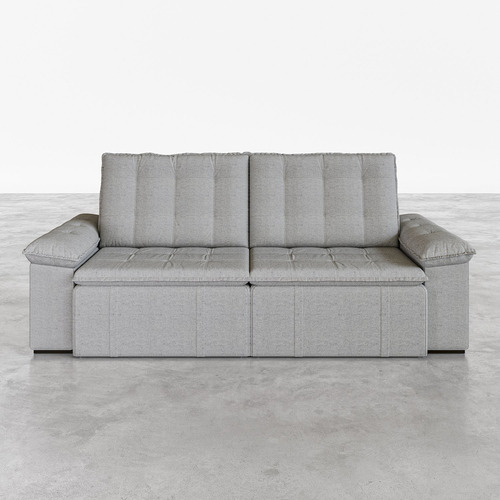 Sofá Cama Retrátil E Reclinável 4 Lugares 240cm Linho Wt