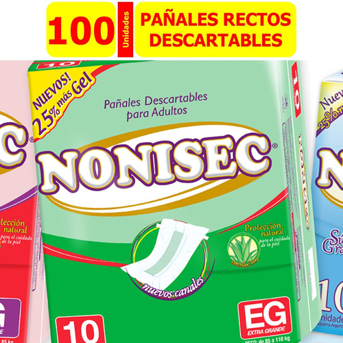 Nonisec - Pañal Recto Talle Extra Grande X 100 Pañales