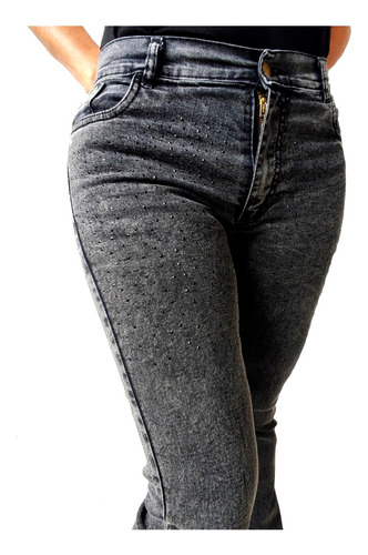 Jeans Talles Grandes Con Brillos, Oxford Elastizados