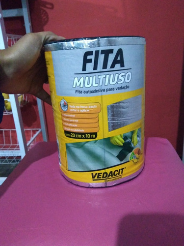 Imagem 3 de 3 de Fita Autoadesiva Para Vedação Multiuso 20cm Com 10 Metros