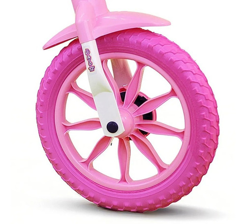 Imagem 3 de 8 de Bicicleta Feminina Infantil Nathor Flower Aro 12 Rosa