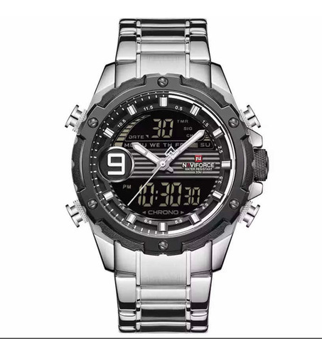 Reloj Naviforce Originales D Acero Inoxidable Silver Nf9146m
