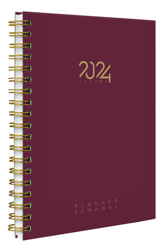 Agenda Planner Semanal Cores Spot Colors Marsala