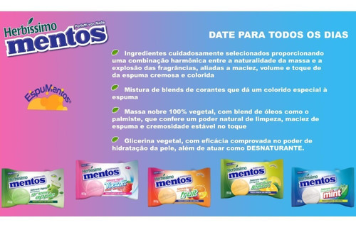 Sabonete Vegetal Herbíssimo Mentos 80g Tipo Green Apple