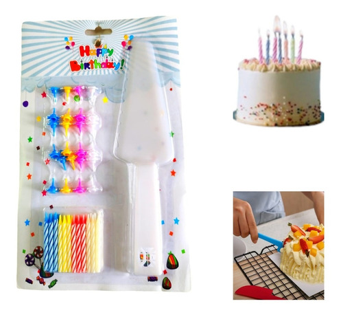 Set Velas Para Torta Con Espátula 49 Unds Cumpleaños