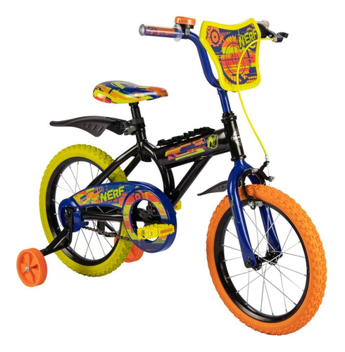 Bicicleta Infantil R-16 Freno V-brake Nerf Huffy Color Naranja