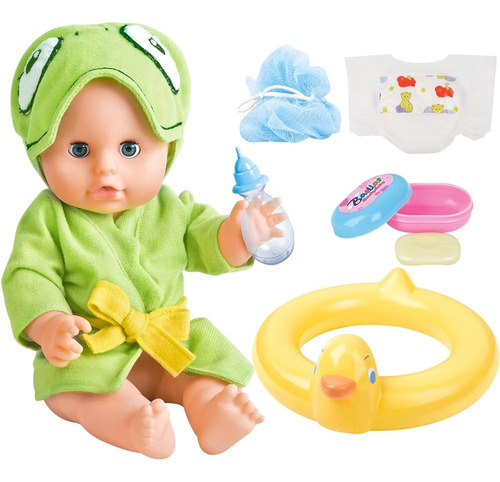 Deao Baby Doll Set,bathtime Baby Doll 6 Pcs Accesorios Para 