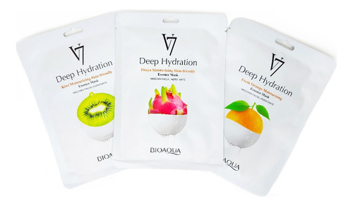 Tripack Mascarillas Facial Ultra Hidratante V7 Fruta Bioaqua