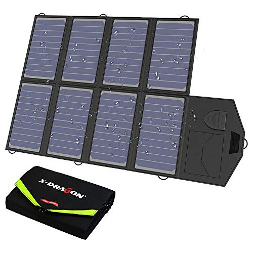 X Dragón Portátil Cargador Solar De 40w Plegable Carg...