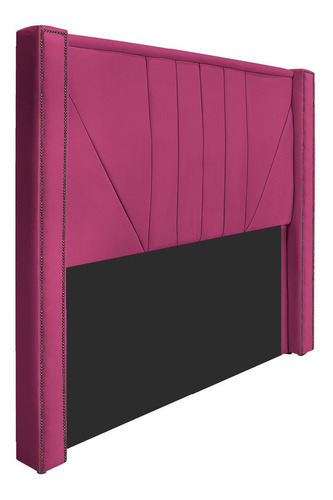 Cabeceira Solteiro Minsk P02 90 Cm Para Cama Box Suede Cor Pink