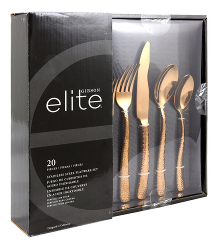 Set De Cubiertos Gibson Elite Stonehenge De 20 Piezas,