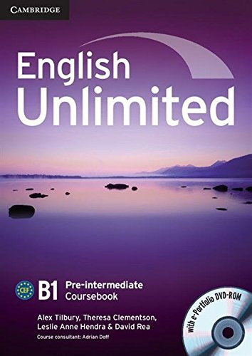 English Unlimited Pre Intermediate Coursebook With, De Vvaa. Editora Cambridge, Capa Mole Em Inglês, 9999