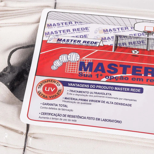 Rede Vôlei Oficial Fio 2,5mm - Seda Master Rede Vo-5-2a