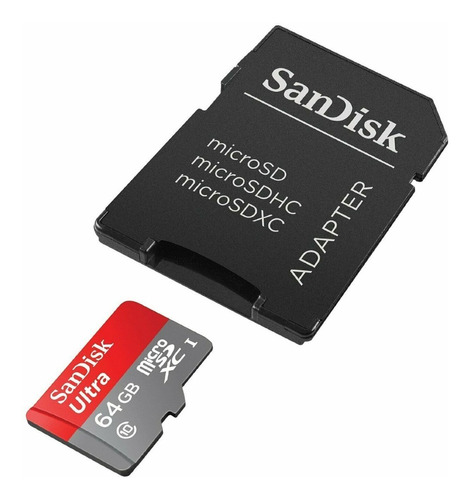 Memoria Micro Sd 64gb 533x Sandisk Ultra 80mb/s Adaptador