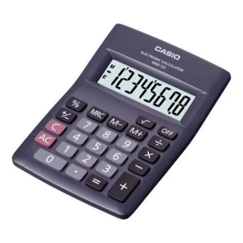 Calculadora Casio Mw-5v Negro Extra Large Nuevo Original 