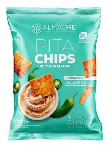 Snack Pita Chips Jalapeño Almadre - 170 Grs