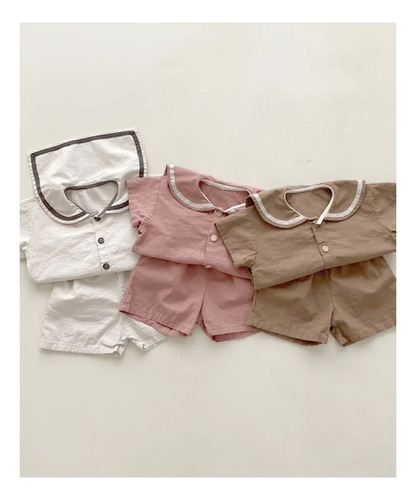 Conjunto De Ropa De Algodón De Verano De Estilo Coreano Para