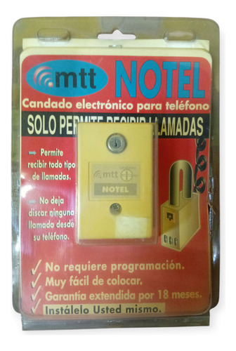 Candado Telefonico Electronico Mtt Notel