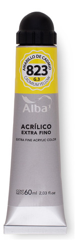 Acrilico Profesional Alba Pomo 60ml Amarillo De Cadmio 823