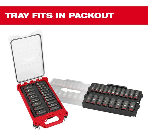 Juego De Dados 3/8 Mm 19pz Impact Duty 49666816 Milwaukee