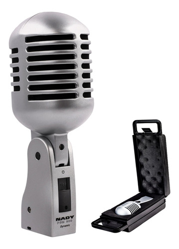 Nady Pcm-200 Microfono Dinamico Profesional De Estilo Clasico - Microfono Vocal De Estilo Retro Con Estuche, Interruptor