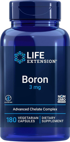 Life Extension Puro Boron Max Complex 3mg +vit. B2 X180caps