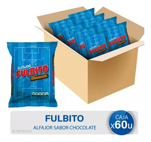 Alfajor Fulbito Sabor Chocolate Caja X60 Unidades 