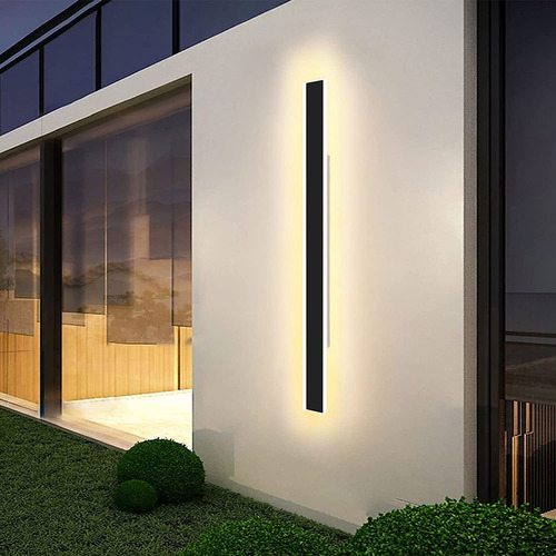 Aplique Luz De Pared Exterior Ip65 Con Panel Acrílico