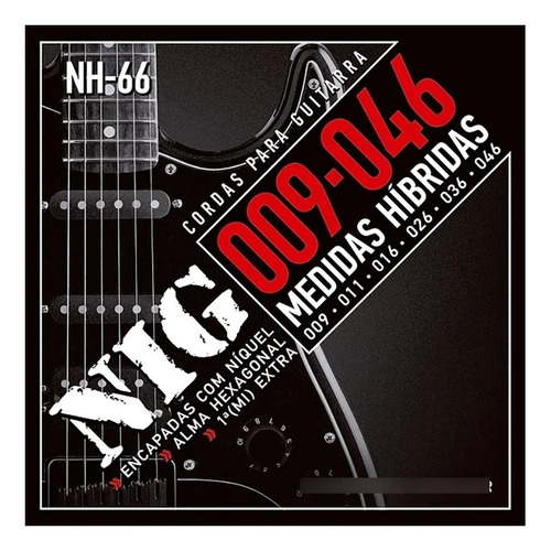 Cuerdas De Guitarra Electrica Nig Nh-66 9-46 Niquel