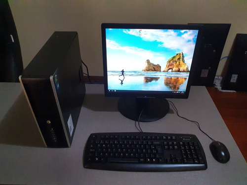 Imagem 1 de 10 de Kit Cpu Hp Compaq Amd X3 4gb Ssd 120gb Monitor Teclado Mouse