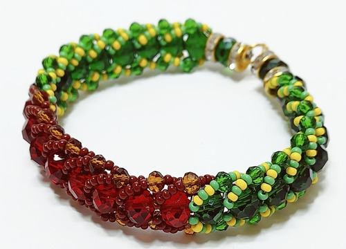 Orula Con Oya Pulsera Modelo Tapete Cubano Cristales