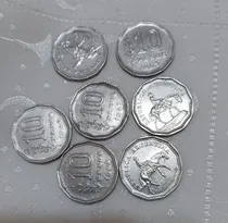 Comprar 7 Monedas 10 Pesos El Resero Años Correlativos 1962 A 1968