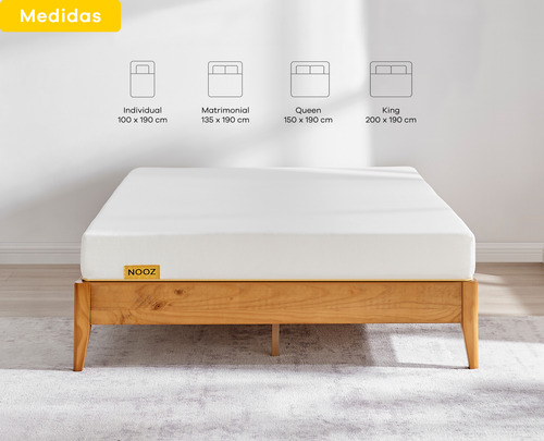 Colchón Nooz Essential 20cm King Size, En Caja, Memory Foam