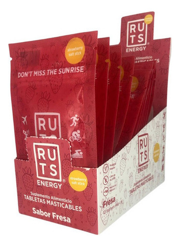 Electrolitos Multisport Ruts Energy Masticable Fresa Remf6 Color Multicolor