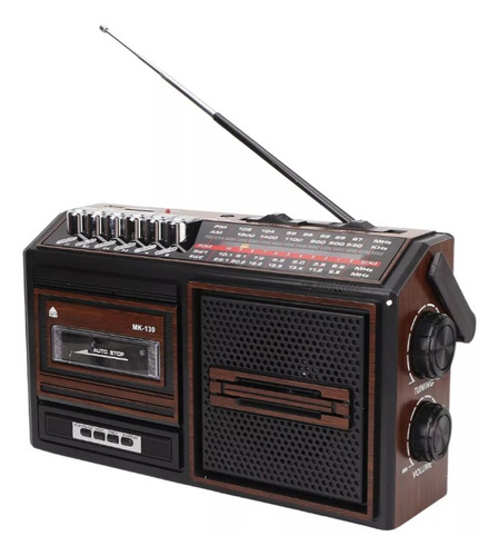 Radio Cassette Madera Usb Mp3 Bluetooth Estilo Retro Color Marrón