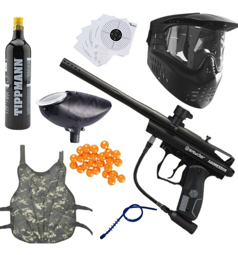 Marcadora Gotcha Paquete Spyder Aggressor Paintball Xtrm C