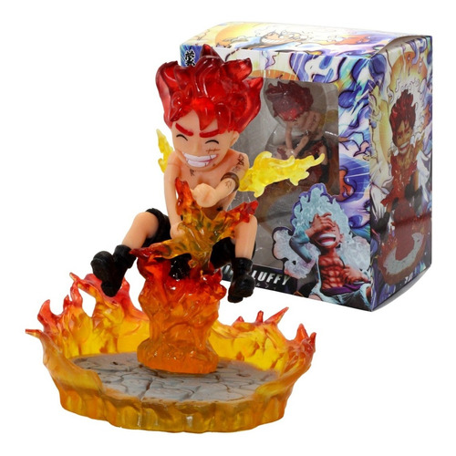 Luffy Gear 5 Nika Poder Sol Cabello Fuego Figura One Piece