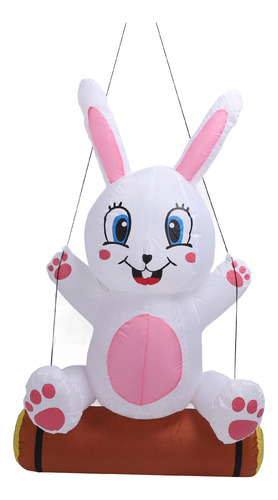 Decoración Inflable Con Diseño De Conejo De Pascua, Led, 3,9