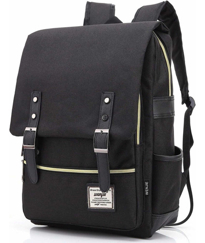 Bolso Vintage Morral Negro Mochila