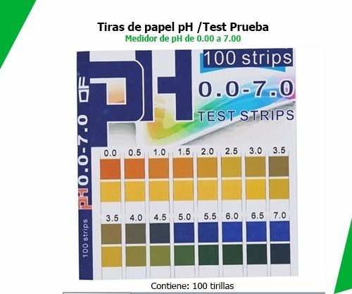 Papel Test Prueba De Ph 0-7-probador De Tiras De Litmo