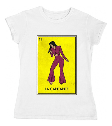 Playera Selena Quintanilla Lotería La Cantante Música Tejana