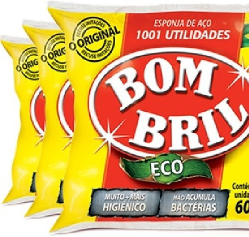 Esponja Bom Bril La de Aco Bombril de aço pacote x 224