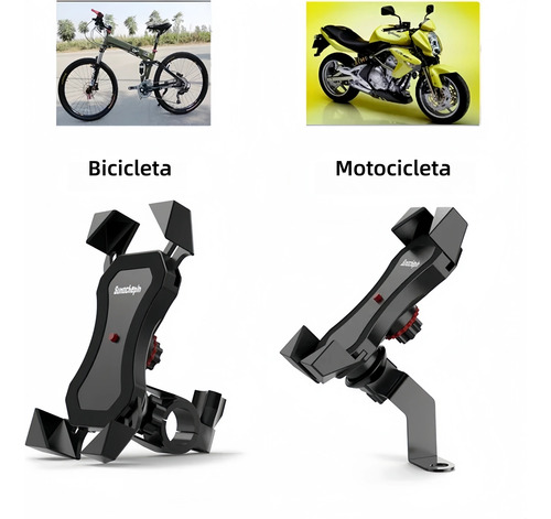 Base Soporte Celular Bicicleta Moto Universal Metalico
