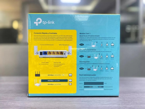 Router Wi-fi 4 Antenas Tp-link Archer Ac750 C24 Doble Banda