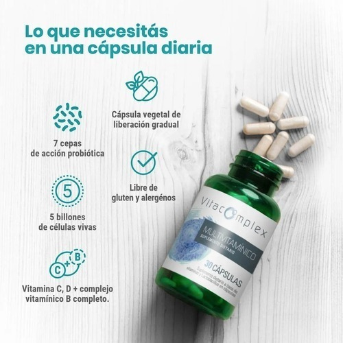 Imagen 4 de 8 de Pack X 24 Vitacomplex C Plus Probiótico 7 Cepas + Vitaminas